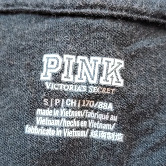 Pink Victoria's Secret - Black Tee with White Fruit Pattern - Picture 3 of 4